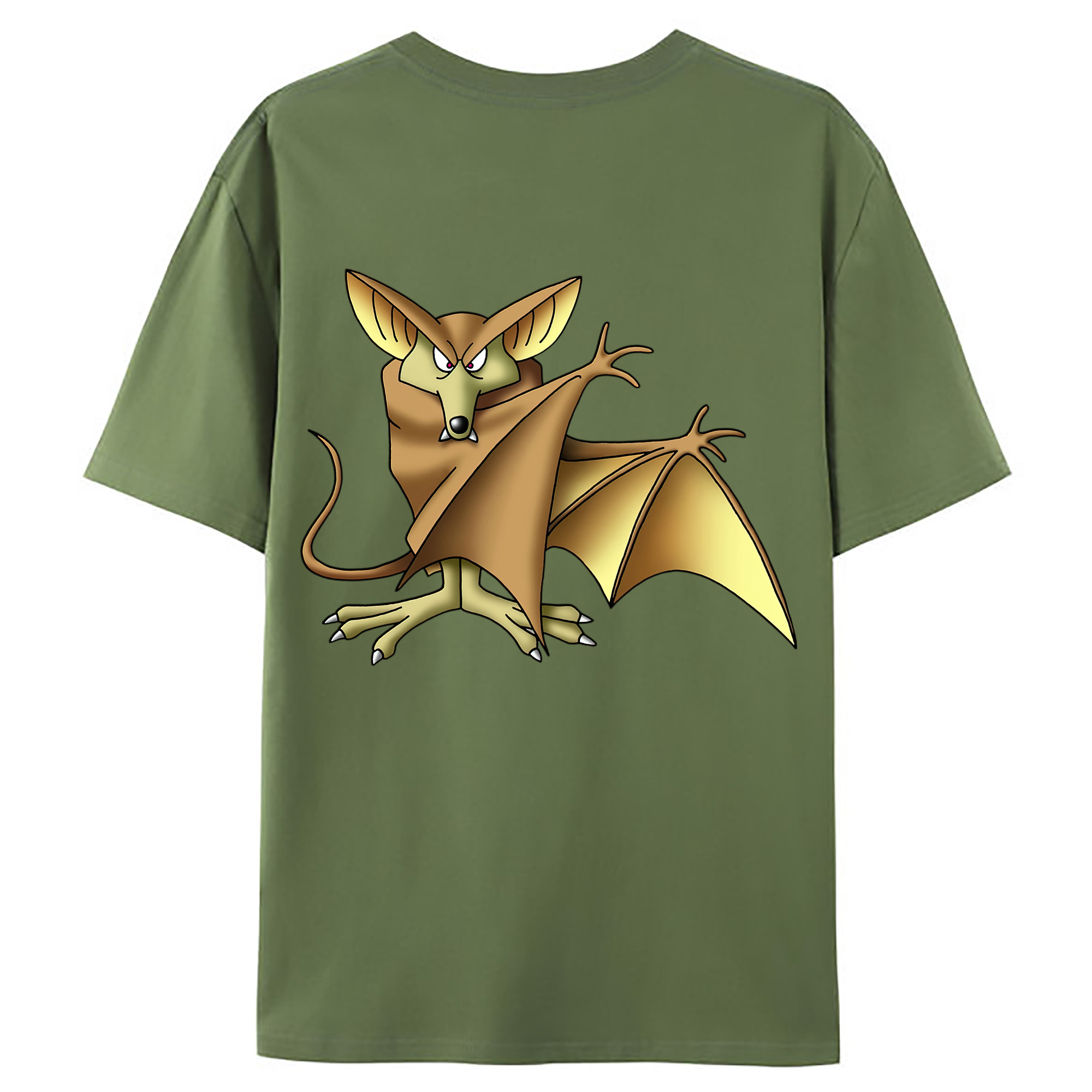 （画像用） ドラゴンクエスト Doragon Kuesuto Dragon Quest 綿100％ メンズ半袖Tシャツ（バックプリント） 通気性